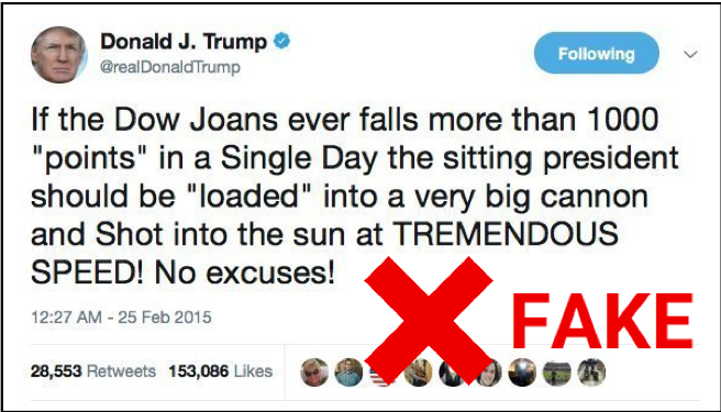 Fake Trump Tweet