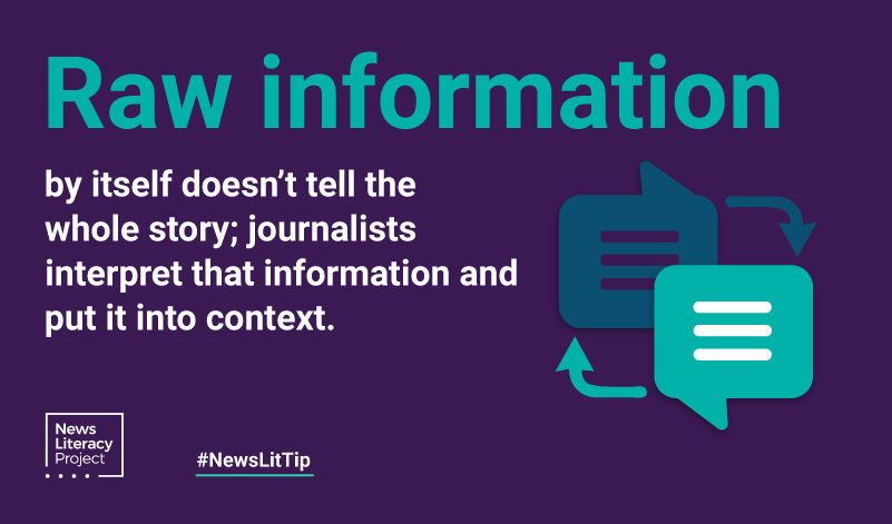 Raw info needs context