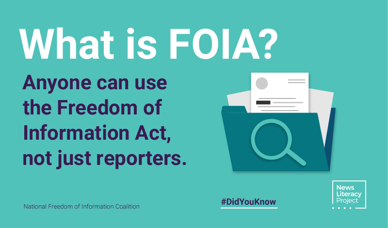 Did you know? Anyone can use the Freedom of Information Act (FOIA), not just reporters.