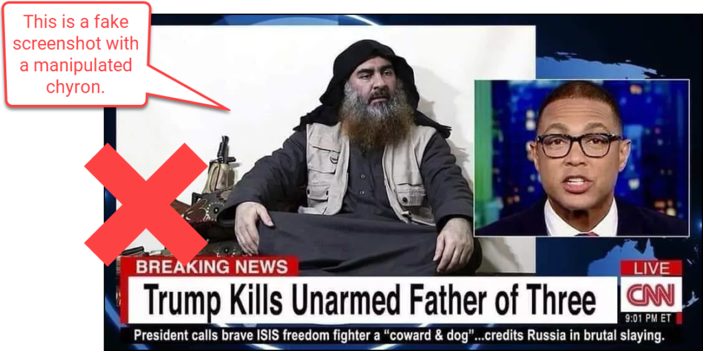 Fake CNN screenshot