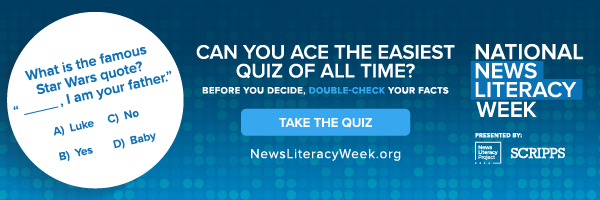 take the news literacy week quiz