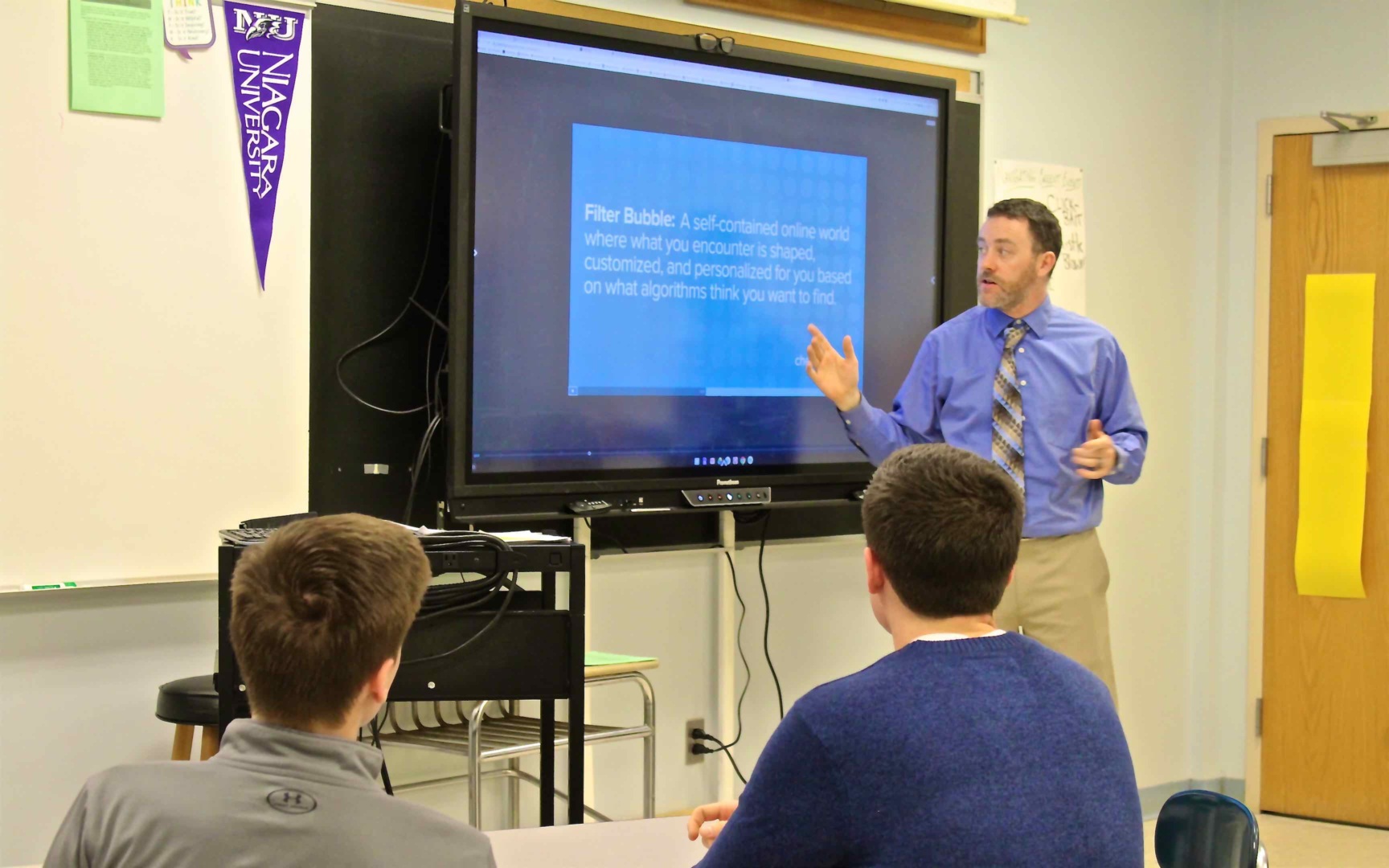 Conor Murphy teaching in the classroom