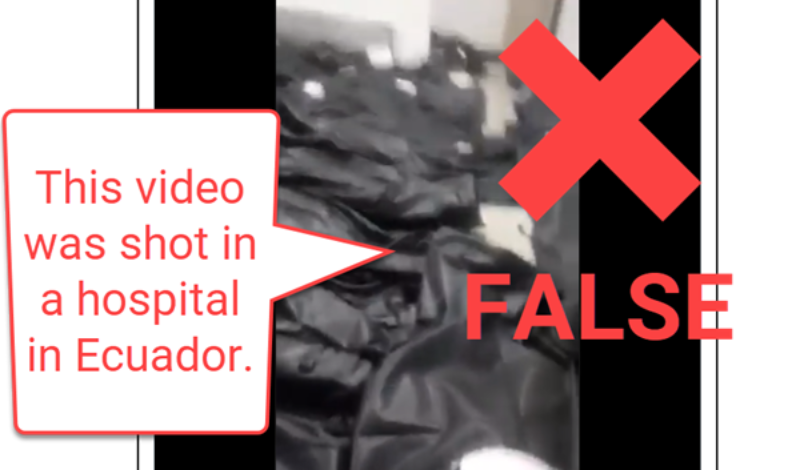 body bag video image from Ecuador: Covid-19