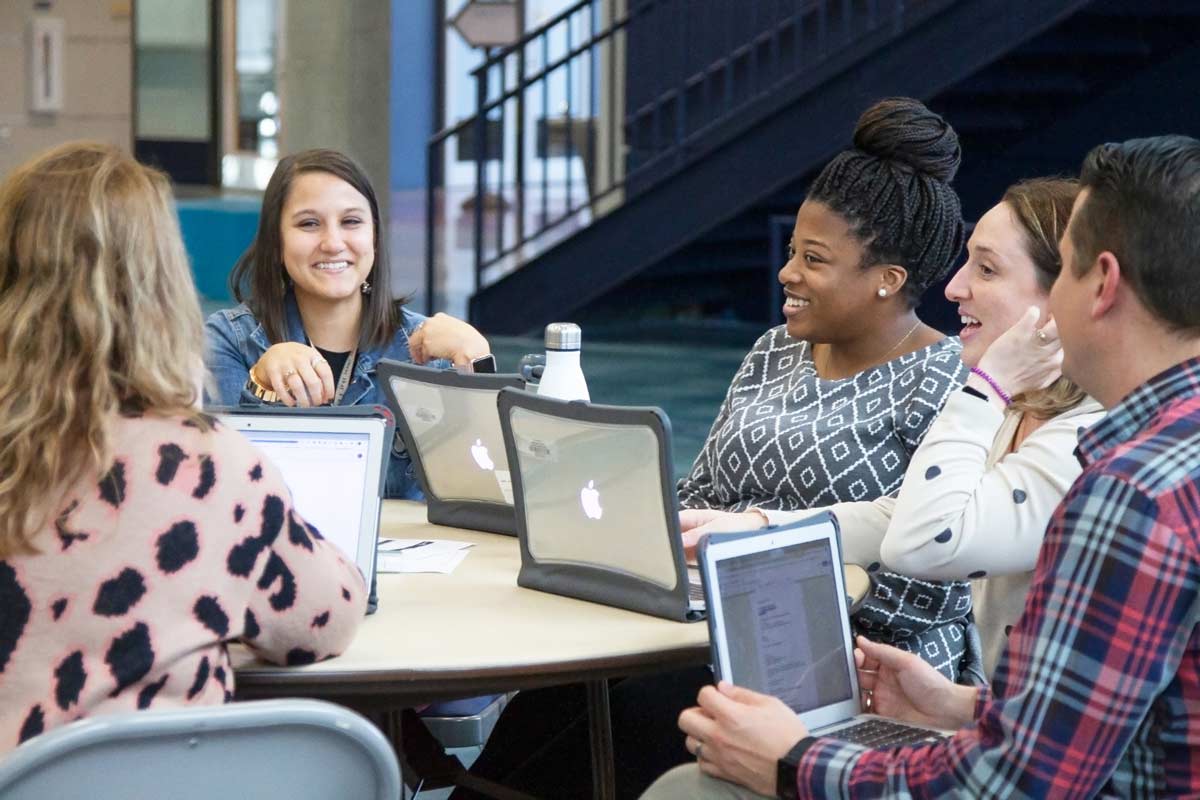 Educators working together