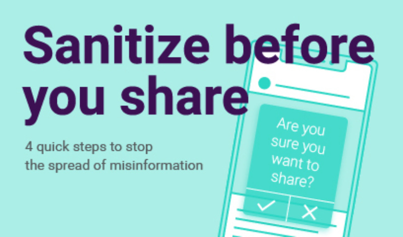 Sanitize before you share graphic