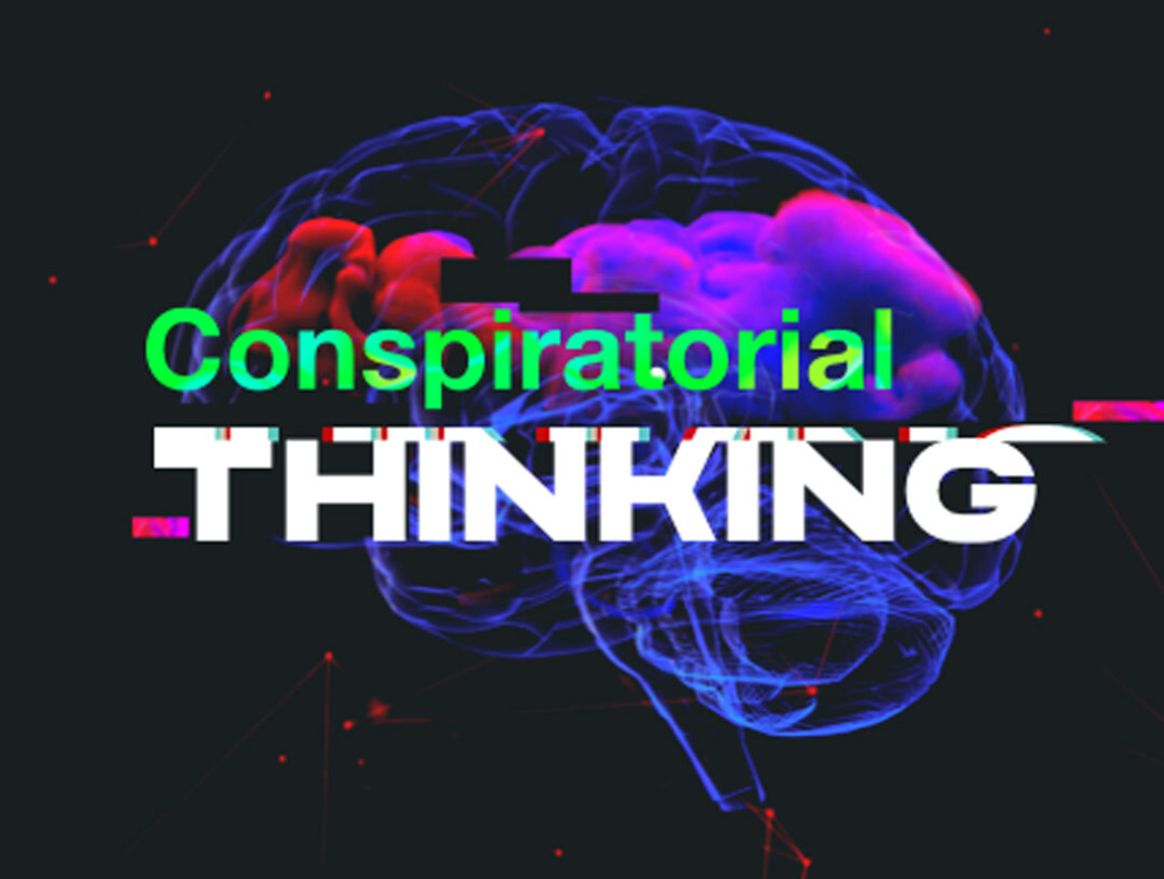 conspiratorial thinking lesson title with image of brain