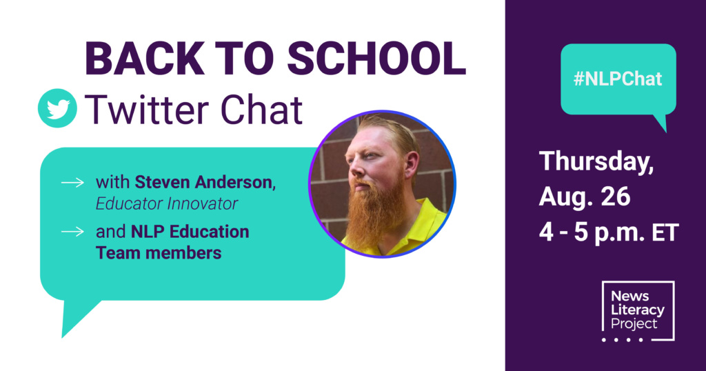 Back to school Twitter chat, Thursday August 26th, 4-5pm EST