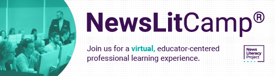 NewsLitCamp. Join us for a virtual, educator-centered professional learning experience.