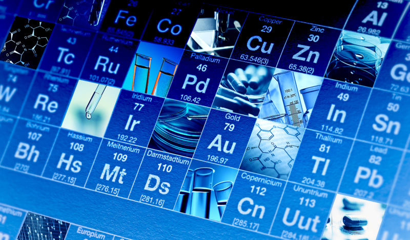 blue periodic table of elements