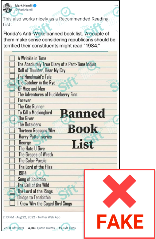 Gsan Doctored Oz Fake Florida Banned Books List