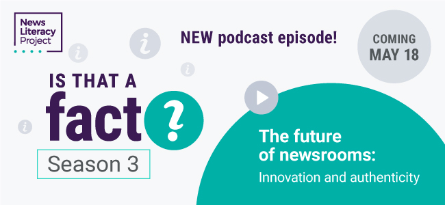 New podcast episode! Coming May 18. The future of newsrooms: Innovation and authenticity.