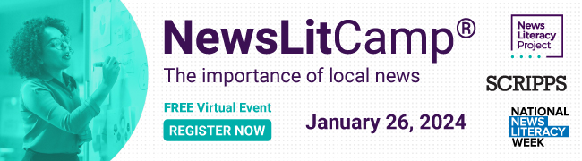NewsLitCamp: The Important of Local News. Free Virtual Event. January 26, 2024. Register now.