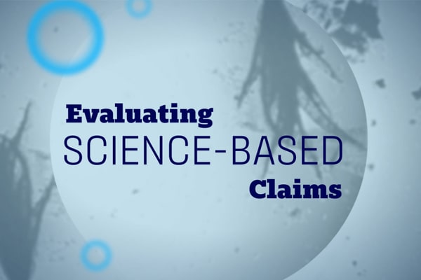 A thumbnail illustration of a sphere with text over it that reads “Evaluating SCIENCE-BASED Claims.”