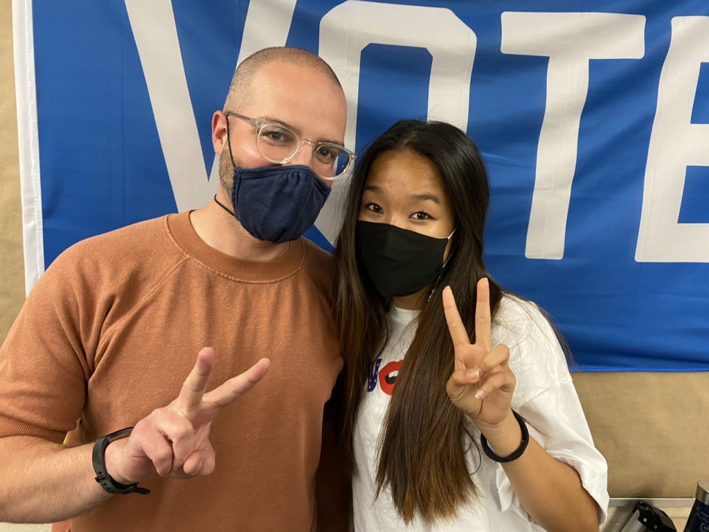 GraceMin - The News Literacy Project photo of grace min with her teacher