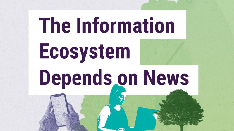 The Information Ecosystem Depends on News infographic